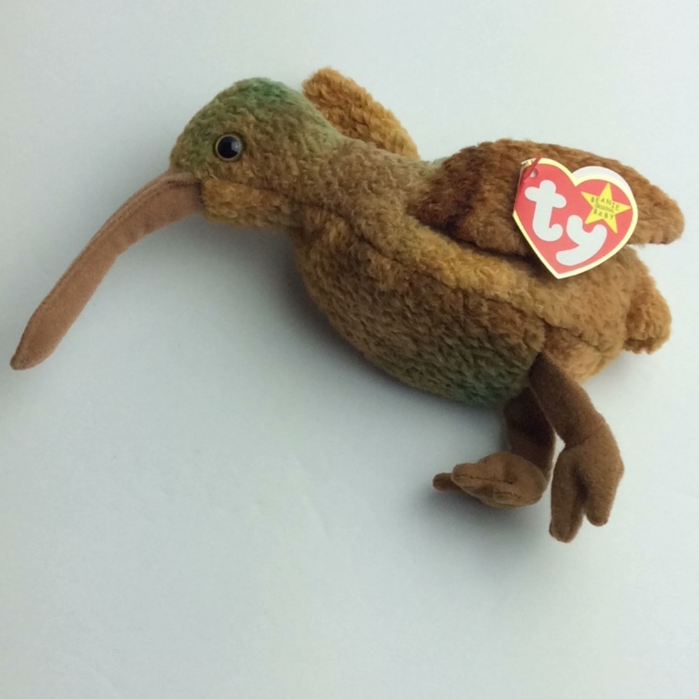 COPY - Beak the Kiwi Bird Vtg Ty Beanie Babies Collection